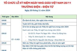 Lễ kỷ niệm ngày Nhà giáo Việt Nam 20/11 - Trường Điện - Điện tử
